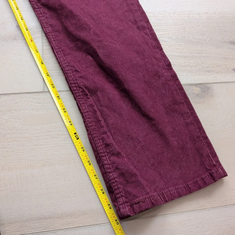 Levi's 514 Corduroy Pants Mens 32x30 Straight Fit Burgundy Maroon Stretch Pants